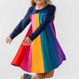 Hanna Andersson Rainbow Swing Dress size 6 - 7